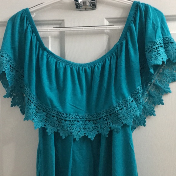 🎉💕PRETTY BNWT RUE 21 LRG TURQUOISE CROP TOP💕🎉 - Picture 7 of 8